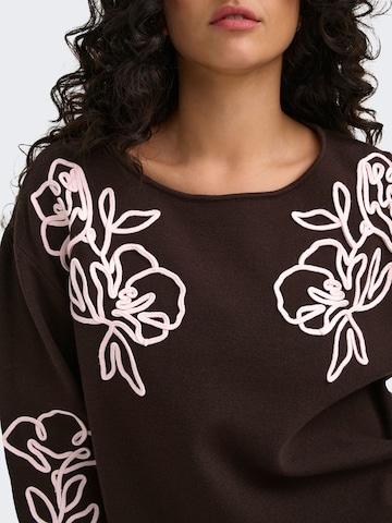 ONLY Carmakoma Sweater 'NILA' in Brown
