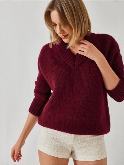 Bianco Lucci Kampsun 'Pullover' S-M suuruses burgundia, Tootevaade