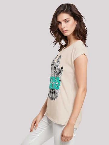 F4NT4STIC T-Shirt 'Star Wars Millennium Falke Grün' in Beige