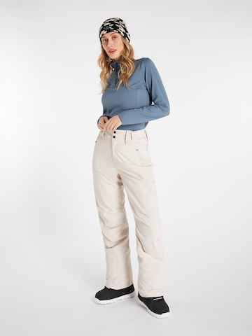 PROTEST Regular Workout Pants 'CINNAMON' in White