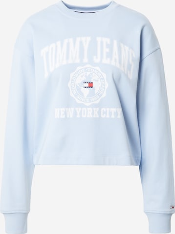 Tommy Jeans Mikina – modrá: přední strana