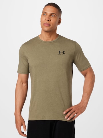 UNDER ARMOUR Функциональная футболка в Зеленый: спереди