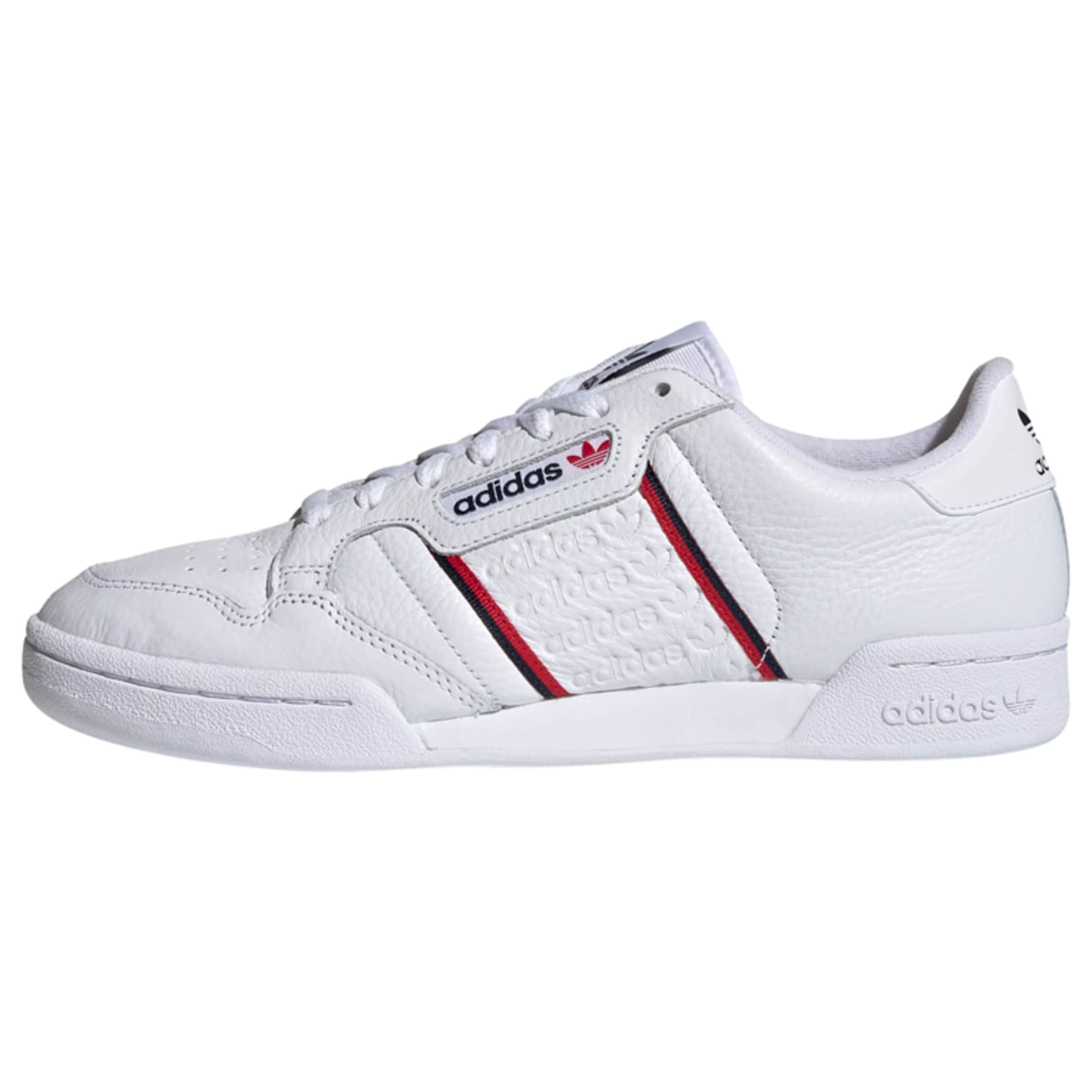 adidas originals continental 80 in white and red