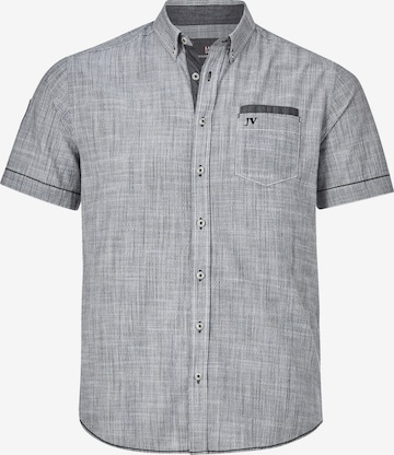 Jan Vanderstorm Regular fit Button Up Shirt ' Milos ' in Grey: front