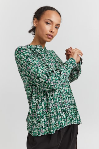 ICHI Blouse 'IHMARRAKECH' in Green: front