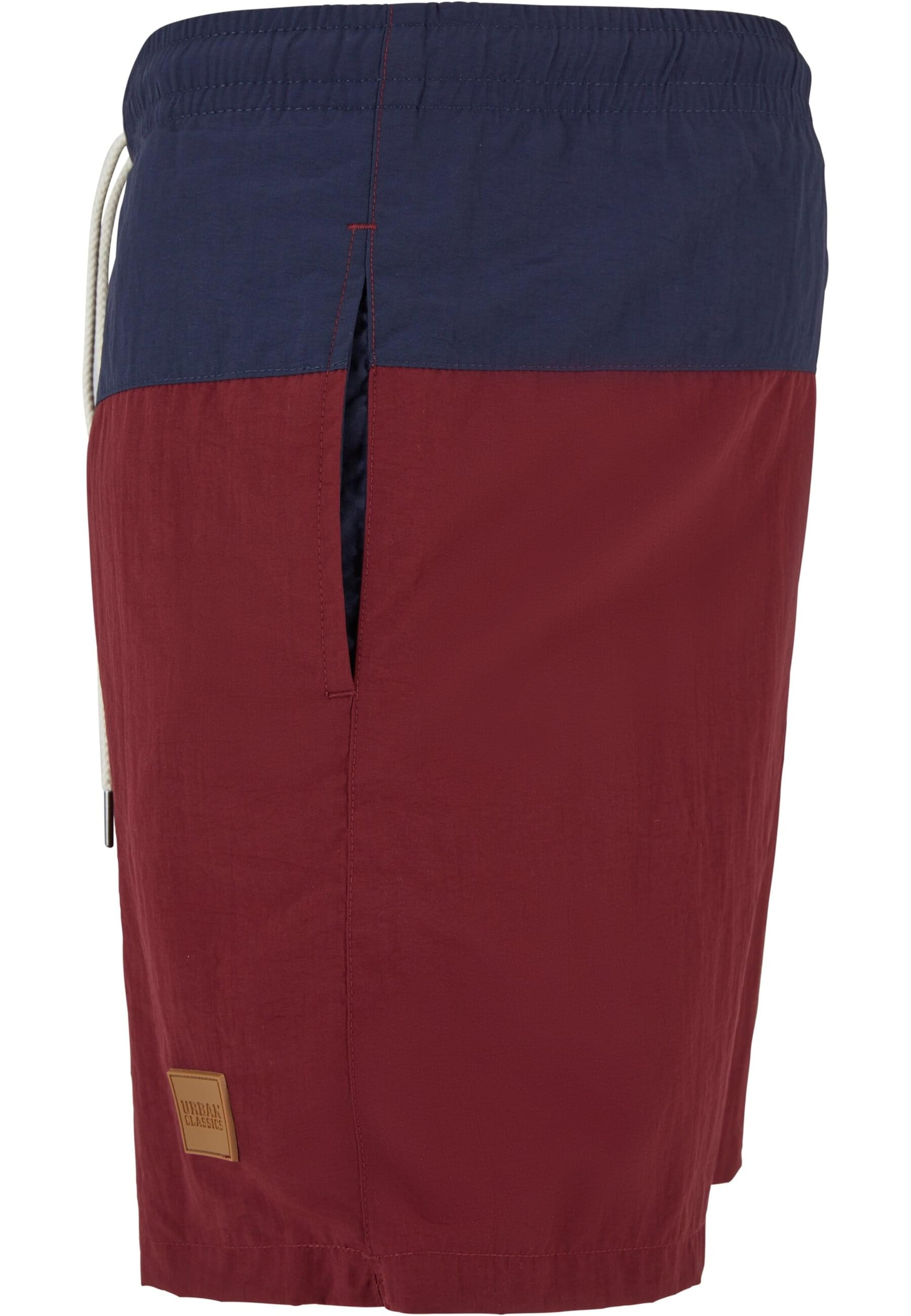 Urban Classics Plavecké šortky – červená