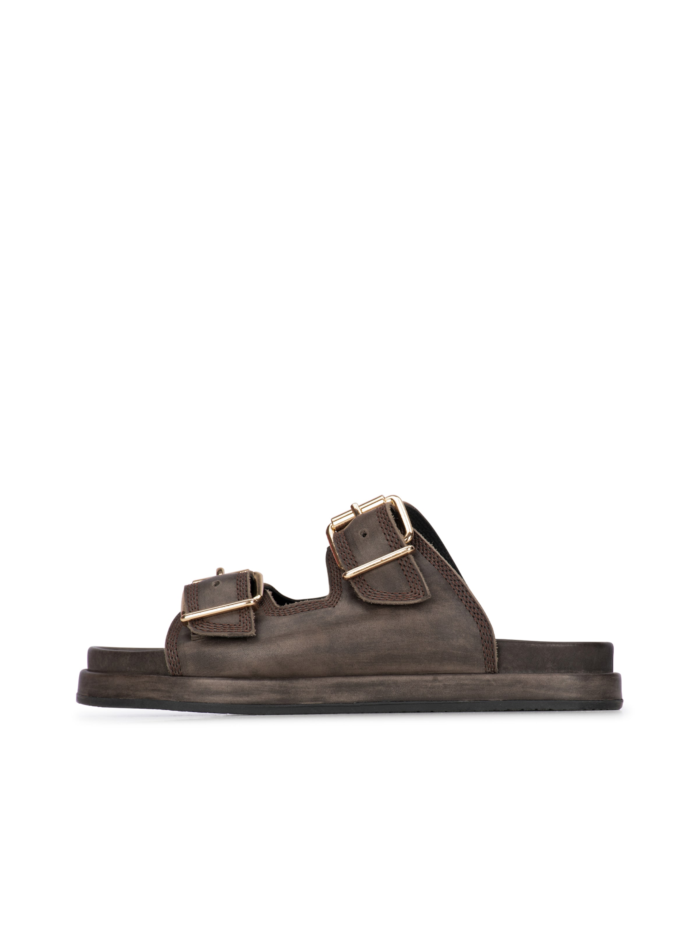 Haboob Pantolette 'Mag' in Braun: Vorderseite