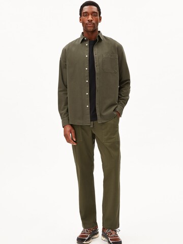 ARMEDANGELS Comfort fit Button Up Shirt in Green