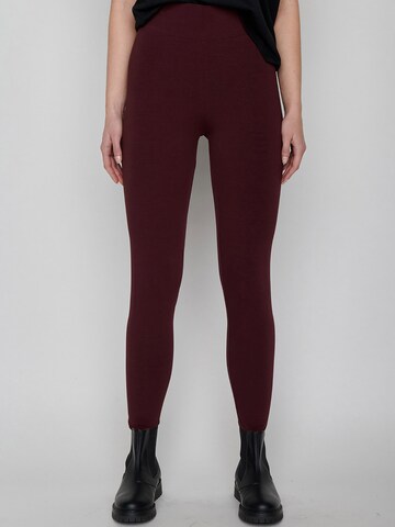 GREENBOMB Skinny Leggings in Red: front
