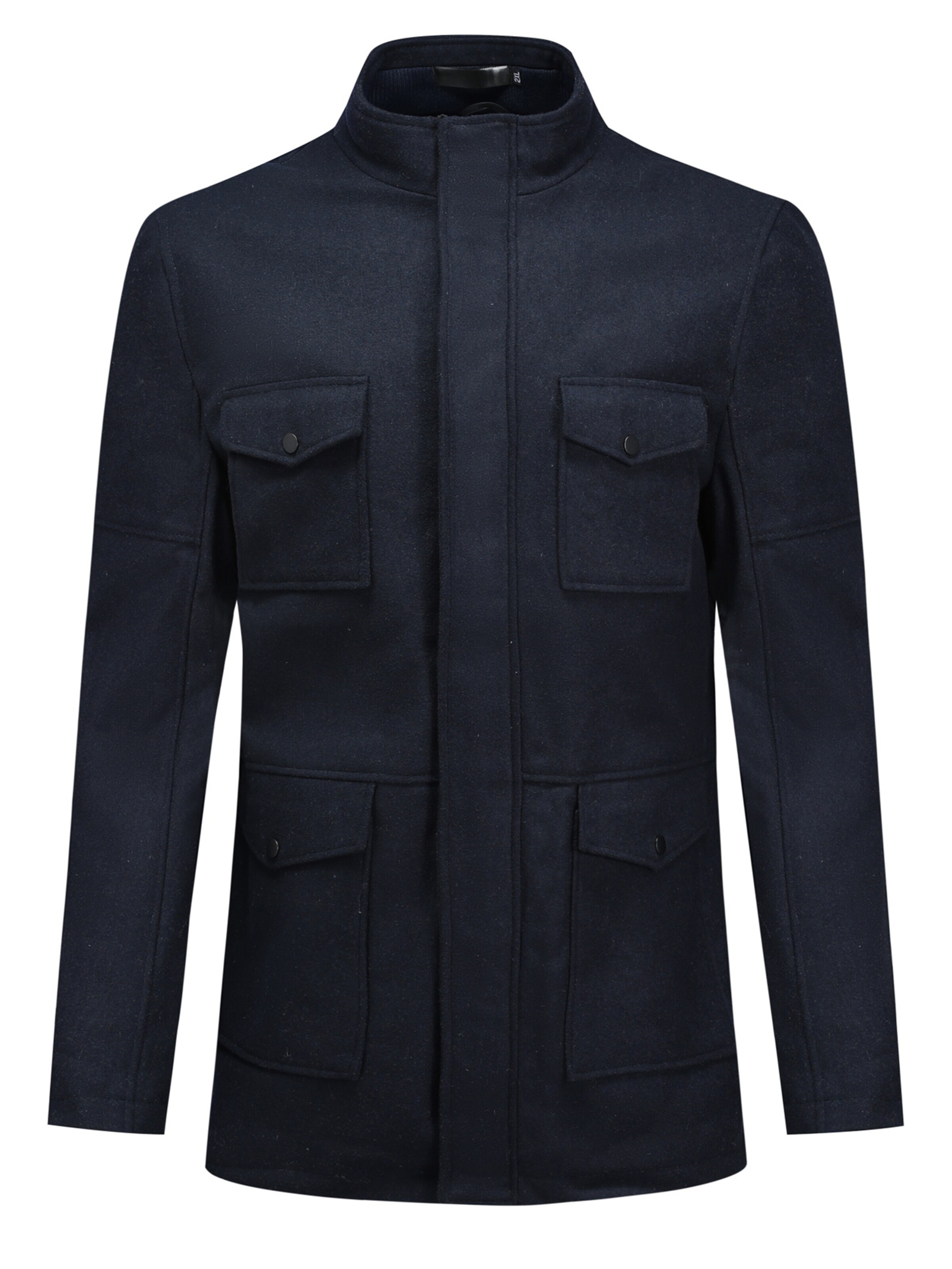 ALLTHEMEN Winter coat 'Nahtverlauf' in Blue