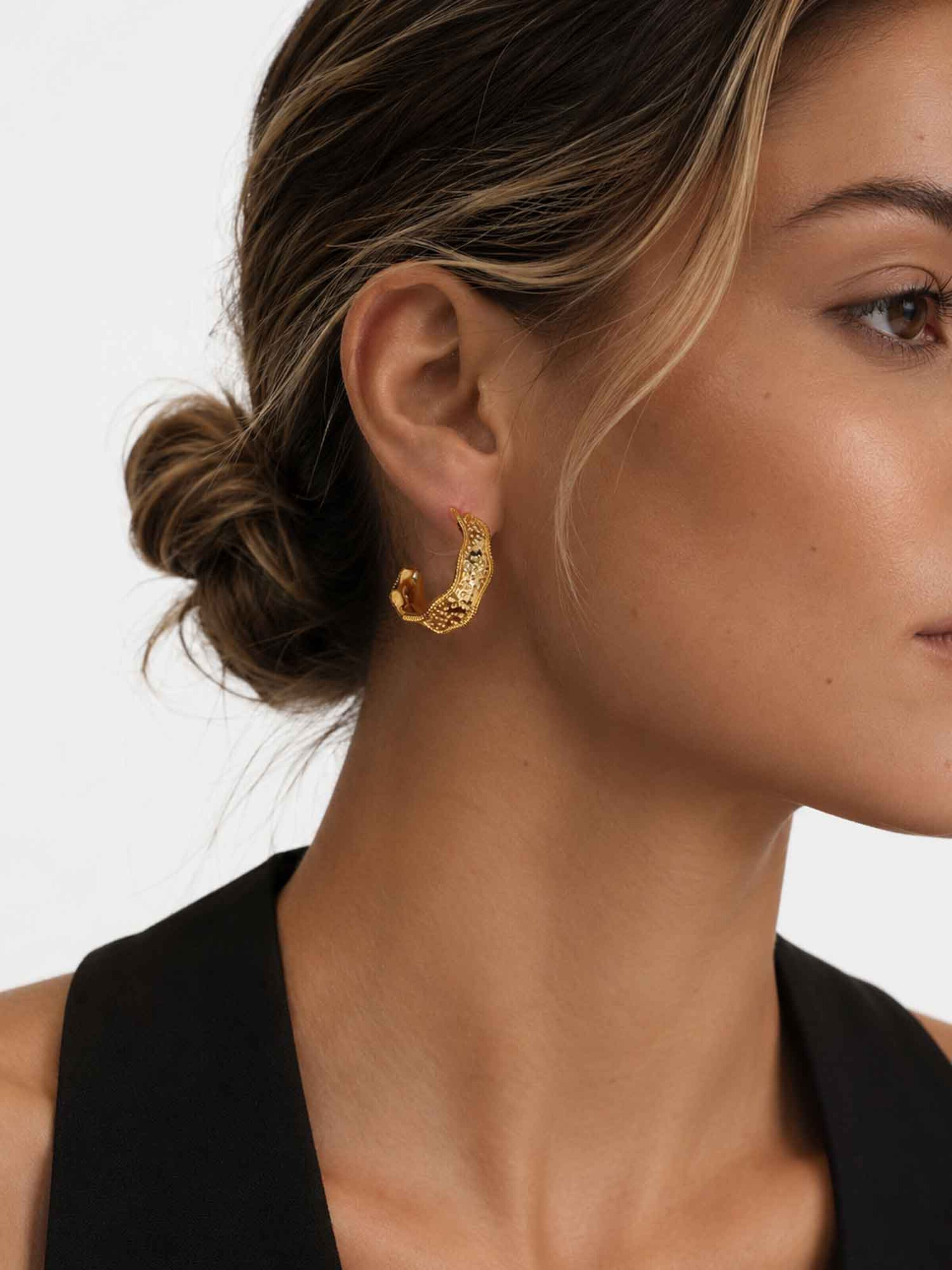 RteRme - Brincos 'Mireille Earrings' em ouro: frente