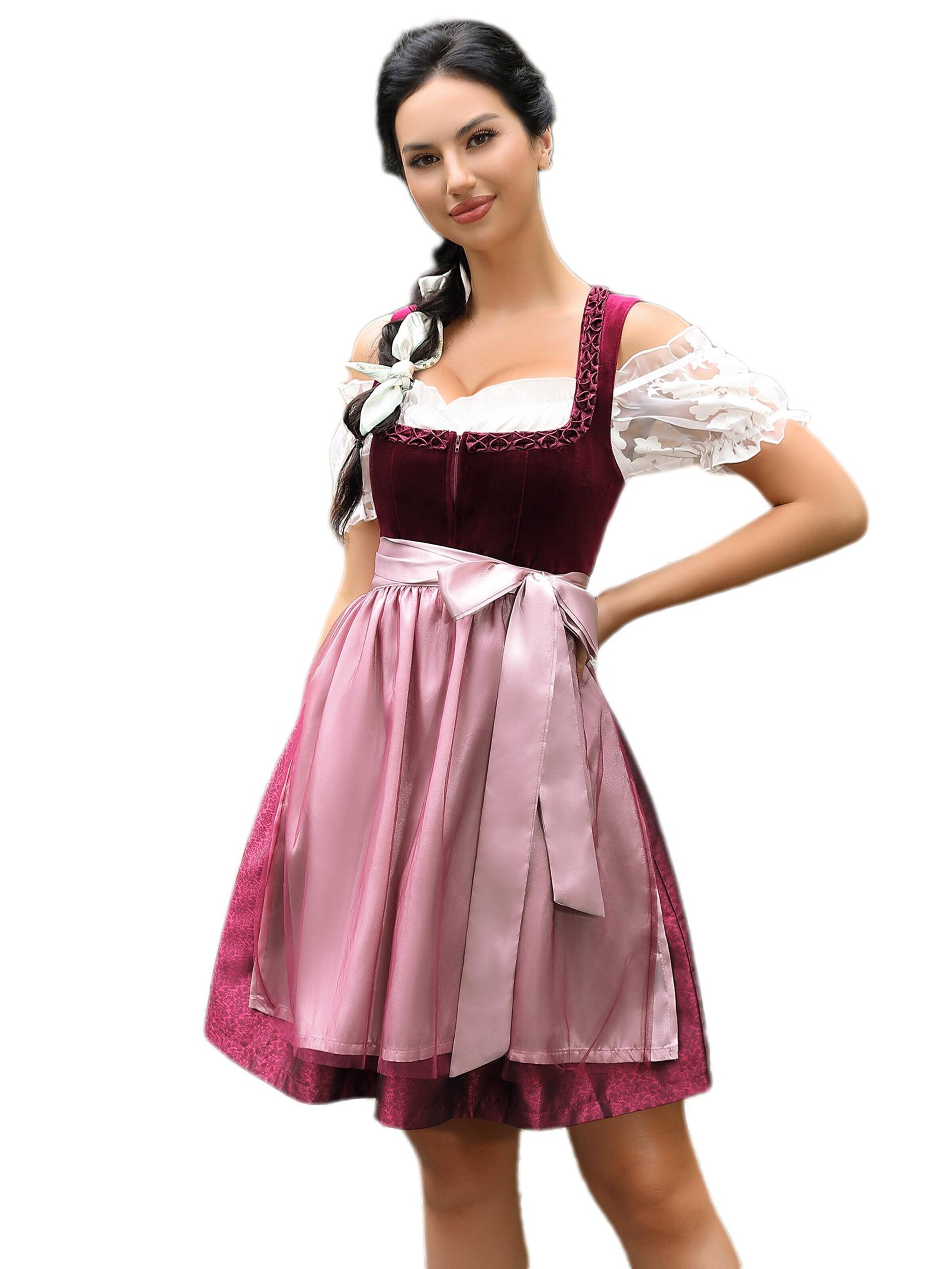 Yesfashion Dirndl‌‌‌ in Rot: Vorderseite