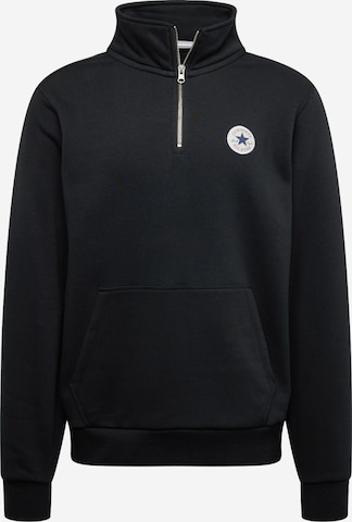 CONVERSE Sweatshirt in Zwart: voorkant