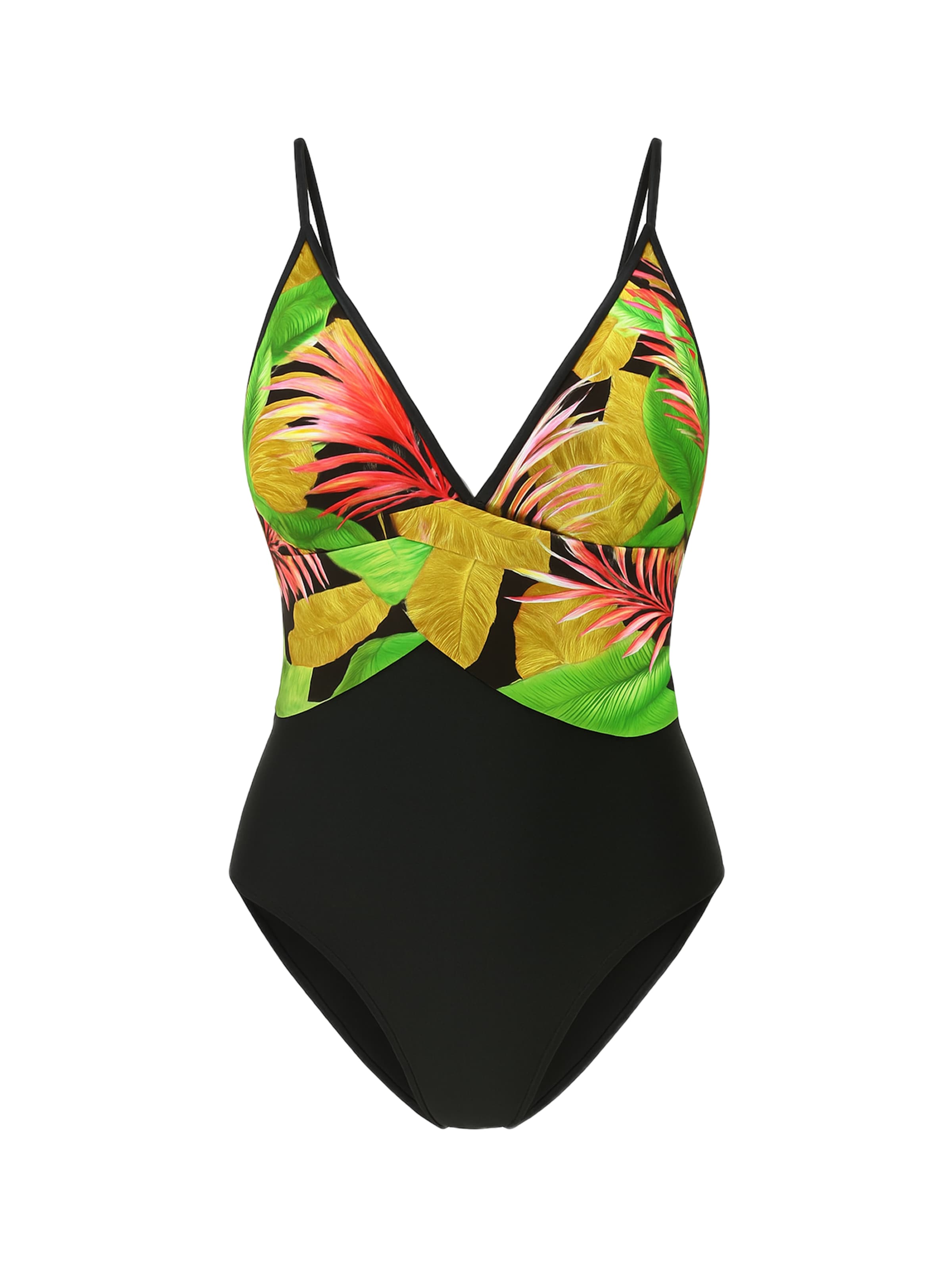 C&City Triangle Swimsuit in Black: front
