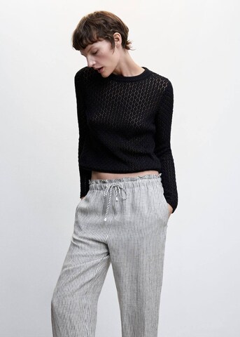 MANGO Loose fit Pants 'Linew' in Grey