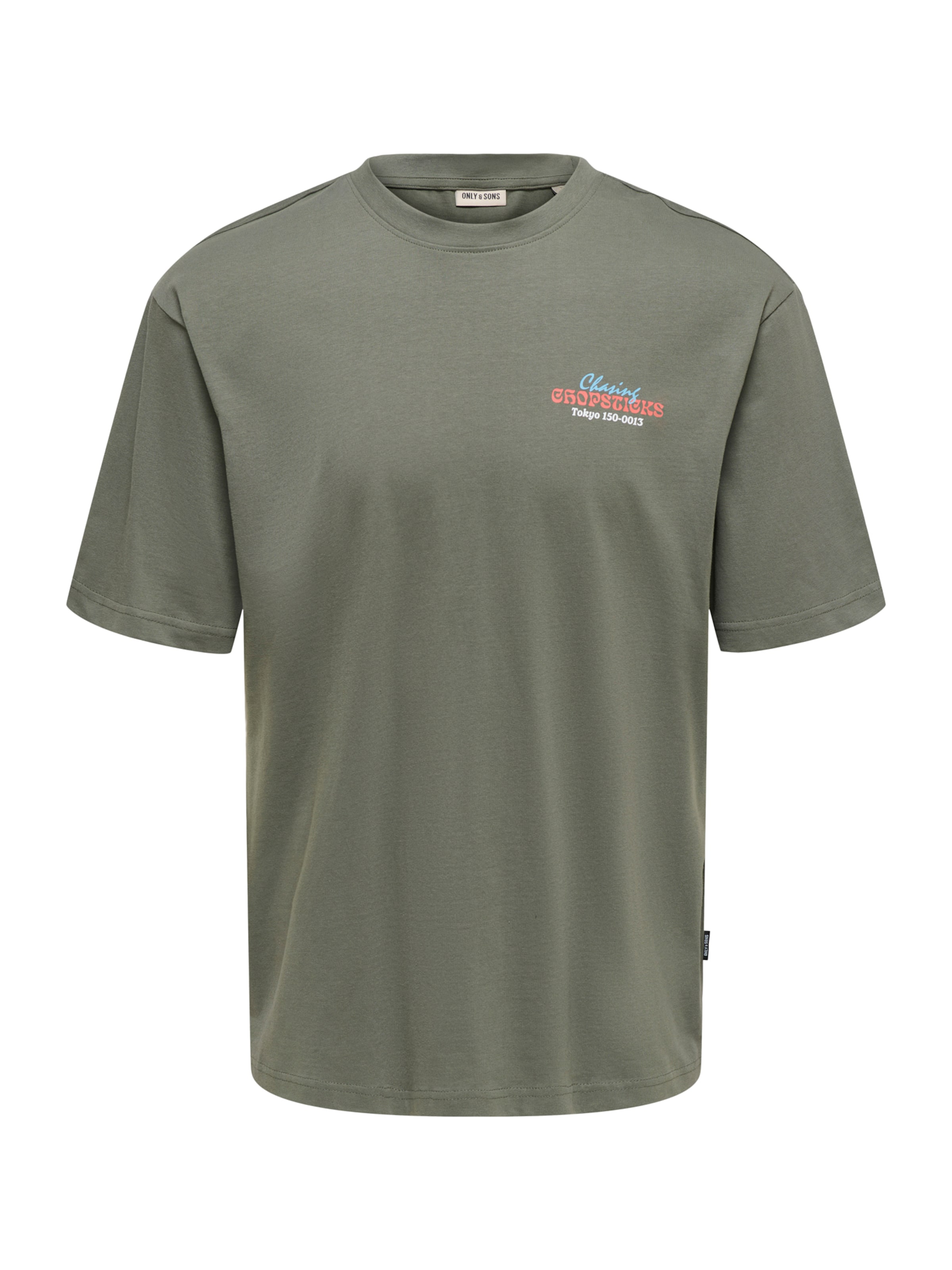 Only & Sons Футболка 'ONSFRANK' в Зеленый: спереди