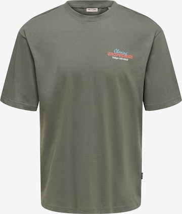 Only & Sons Bluser & t-shirts 'ONSFRANK' i grøn: forside