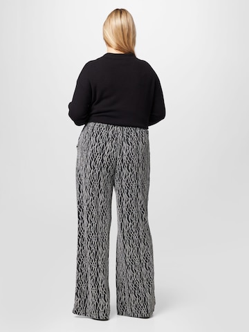 Vero Moda Curve Wide leg Broek 'KANZ' in Zwart