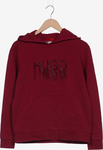 HUGO Sweatshirt & Zip-Up Hoodie in S in Red: front