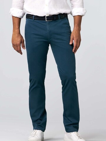 MEYER Regular Chino Pants 'Roma' in Blue: front