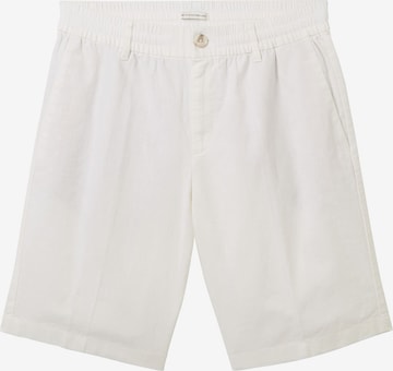 TOM TAILOR DENIM - Loosefit Calças chino em branco: frente