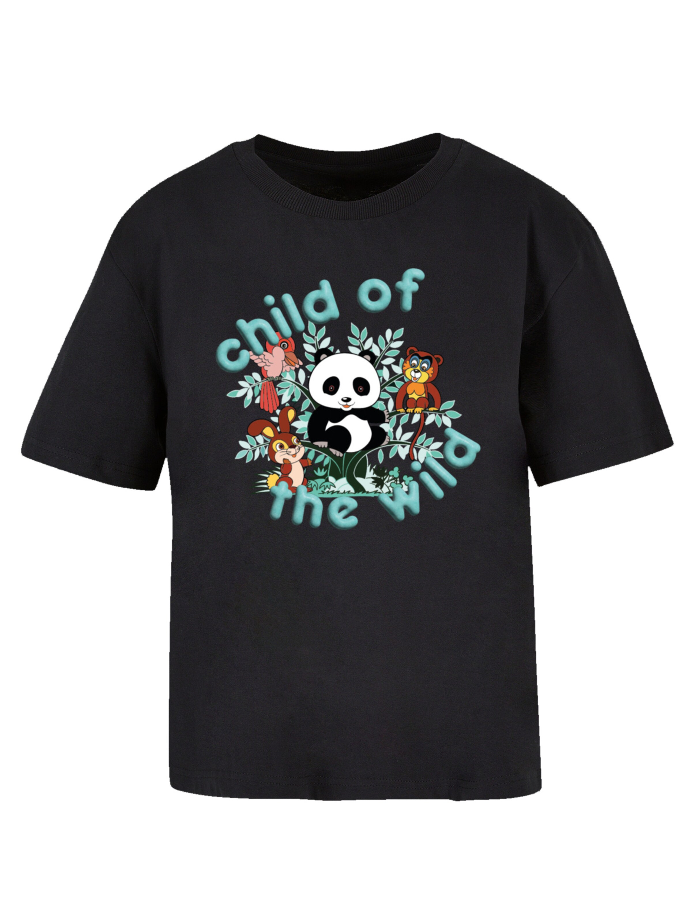 T-shirt oversize 'Tao Tao Child Of The Wild' F4NT4STIC en noir : devant
