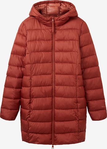 TOM TAILOR DENIM Ανοιξιάτικο και φθινοπωρινό παλτό σε κόκκινο: μπροστά