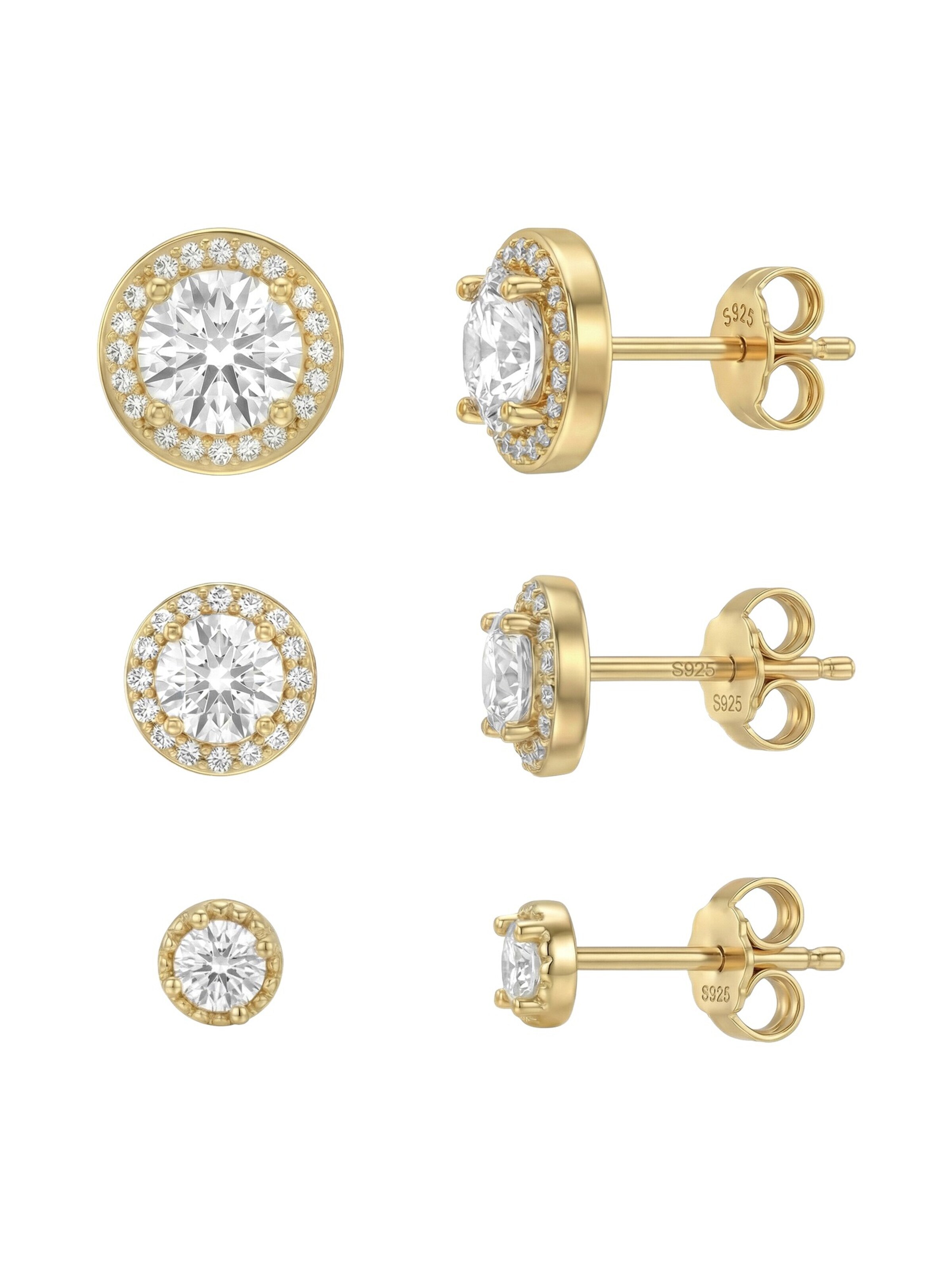 Sofia Milani Schmuckset 'Circle'‌‌‌‌‌‌‌‌ in One Size in gold, Produktansicht