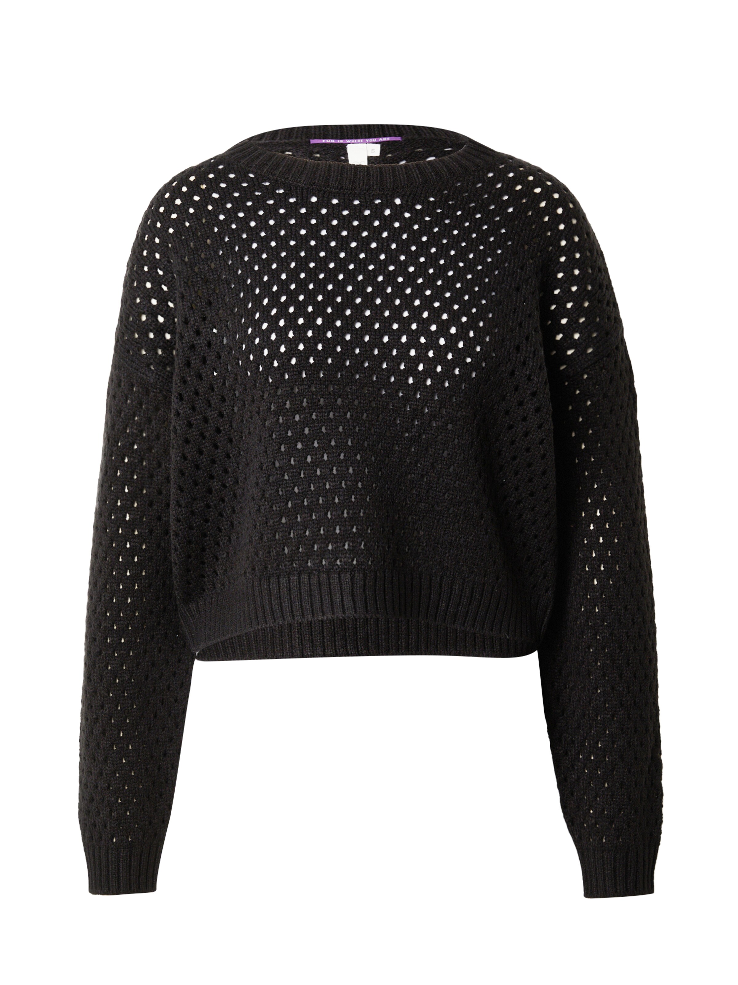 QS Sweter w kolorze czarny: przód