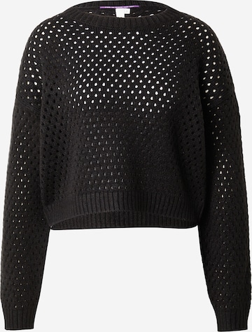 Pull-over QS en noir : devant