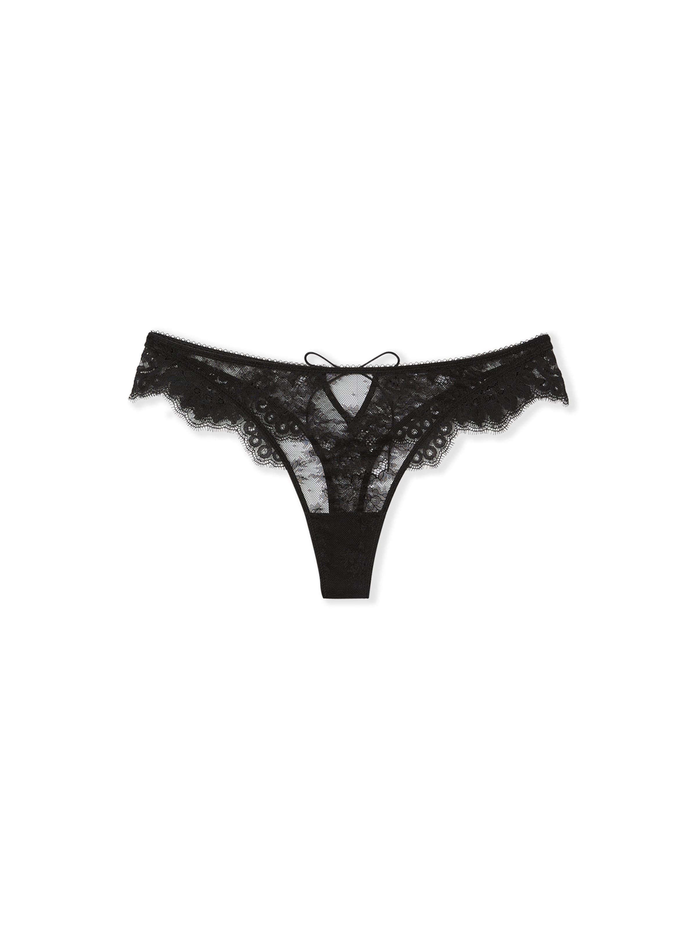 ETAM String 'Love Story' in Schwarz: Vorderseite