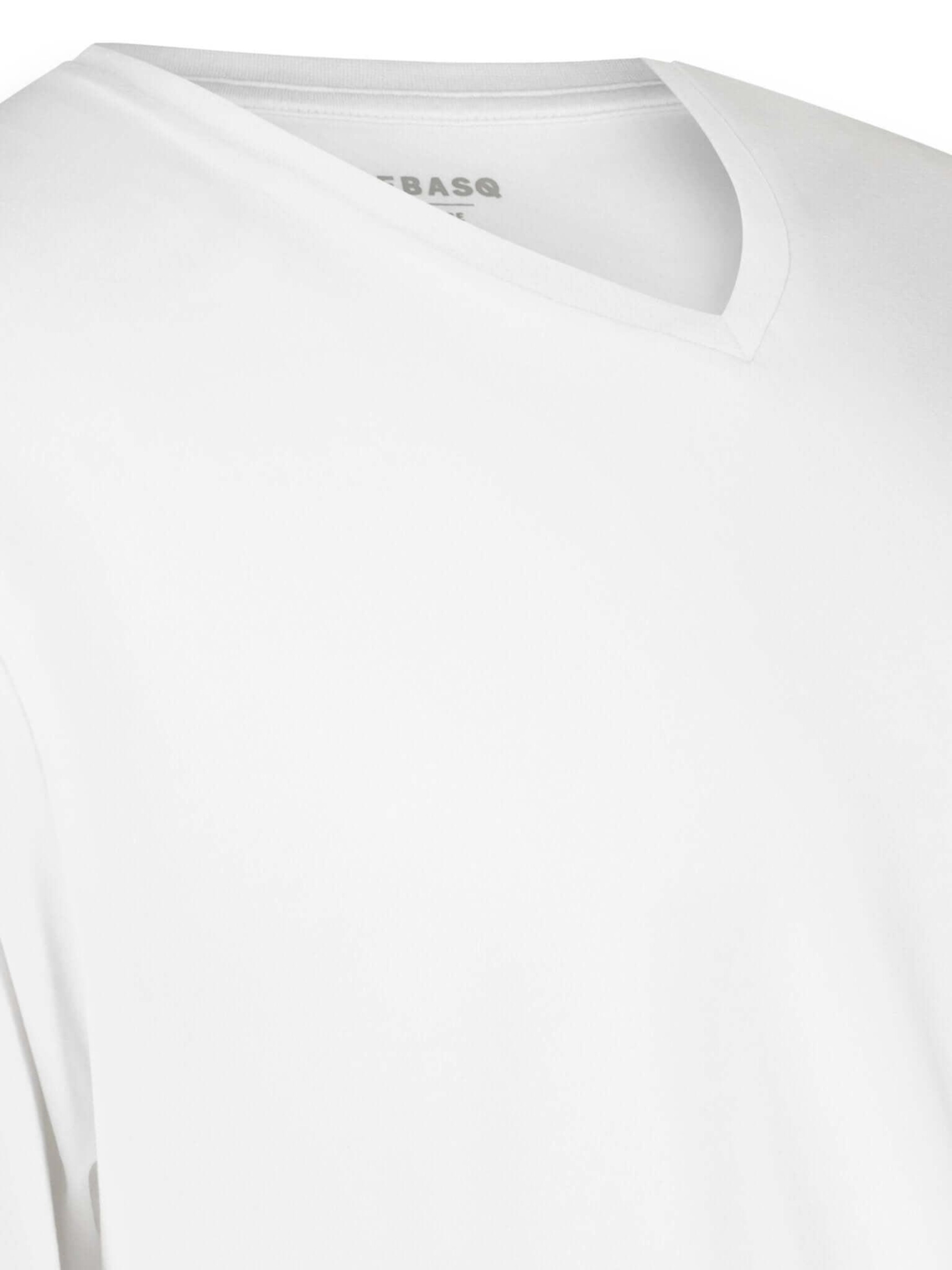 LEBASQ Shirt 'Stan's V Neck 3 Pack - Classic Fit' in Wit