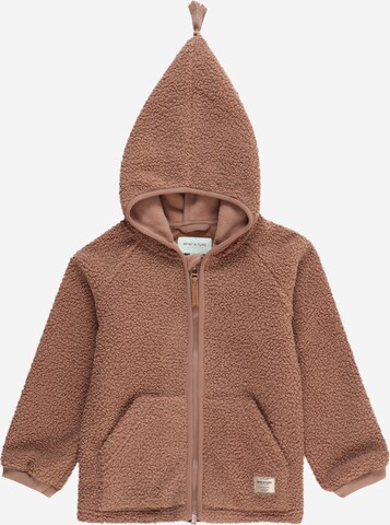 MINI A TURE Fleece jacket in Brown: front