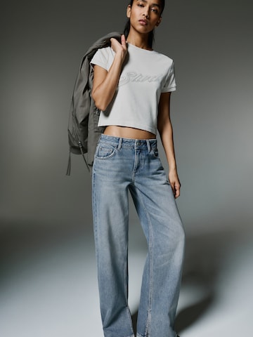 Pull&Bear Loosefit Jeans i blå