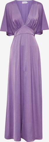 Robe 'CLAUDIA' Tussah en violet : devant