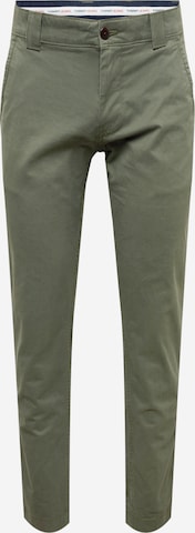 Tommy Jeans Chino kalhoty 'SCANTON' – zelená: přední strana