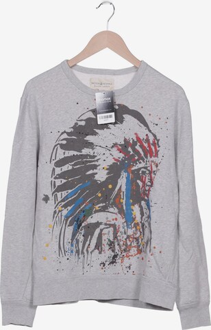 DENIM & SUPPLY Ralph Lauren Sweatshirt & Zip-Up Hoodie in M in Grey: front