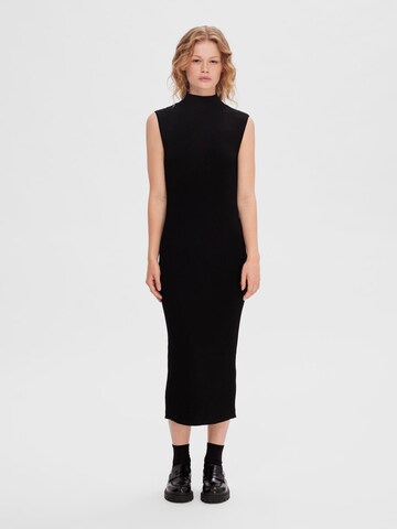 SELECTED FEMME - Vestido de punto 'Caro' en negro