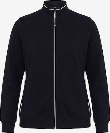 Ulla Popken Sweatjacke in Schwarz: Vorderseite
