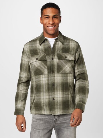 Only & Sons Regular fit Button Up Shirt in Green: front