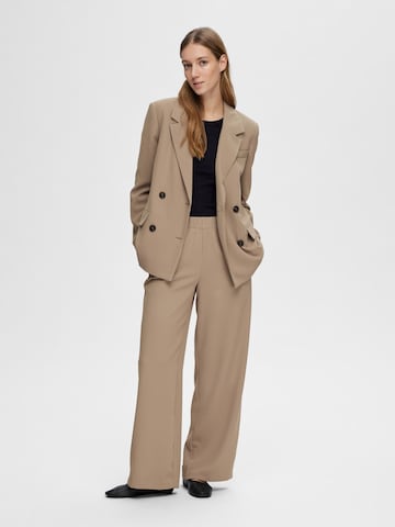 SELECTED FEMME Loose fit Pants 'Tinni' in Beige