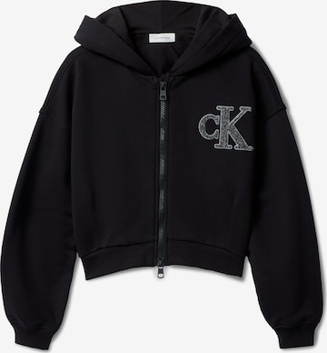 Calvin Klein Jeans Sweat jacket in Black: front