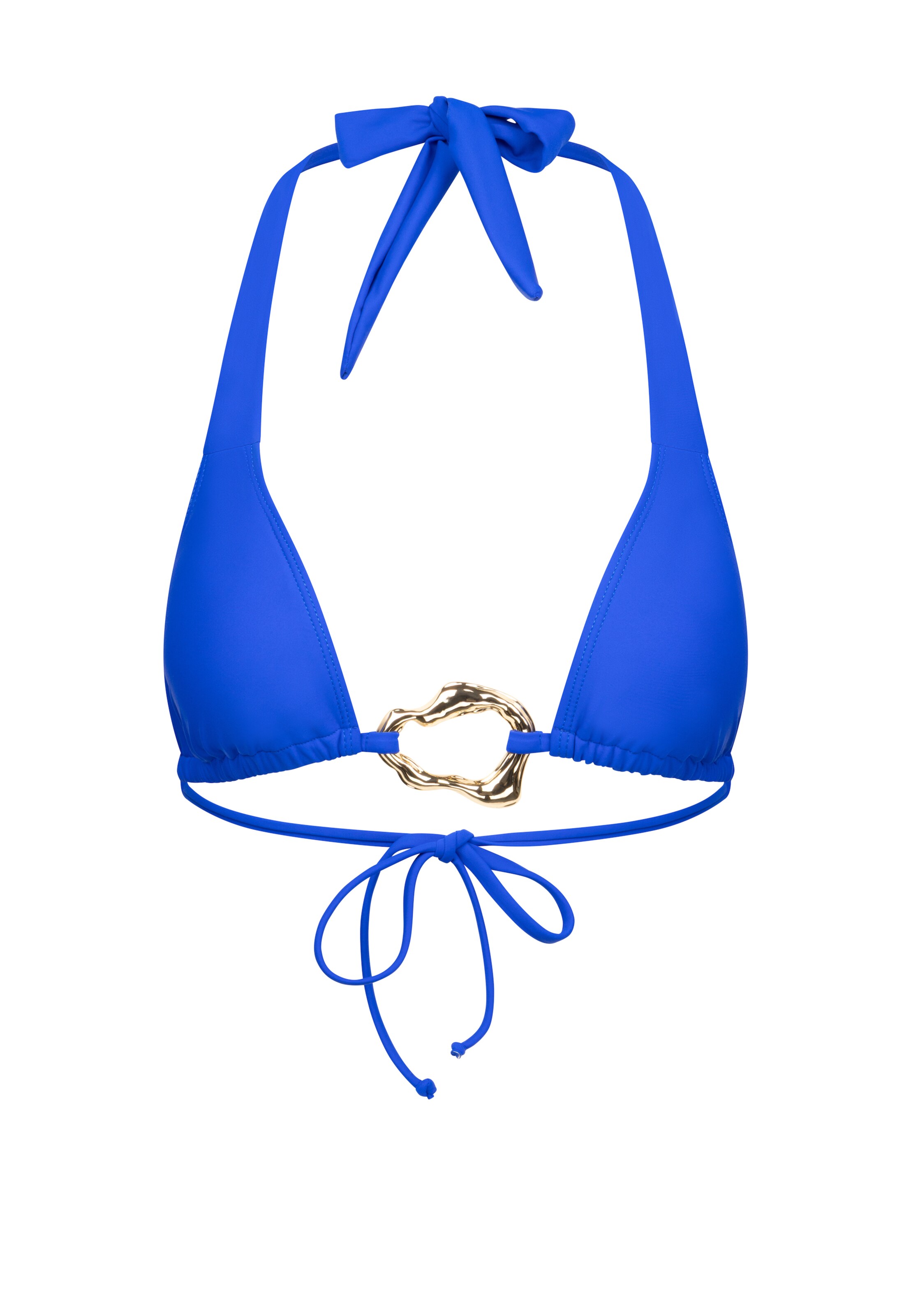 Moda Minx Triangel Bikinitop in Blau: Vorderseite