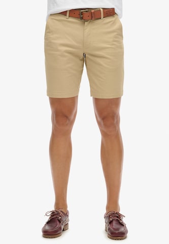 Superdry Úzky strih Chino nohavice - Béžová: predná strana