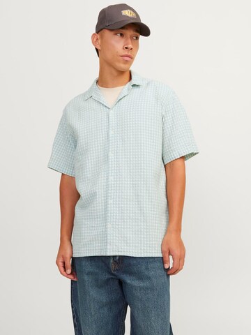 žalia JACK & JONES Patogus modelis Marškiniai 'Luke'