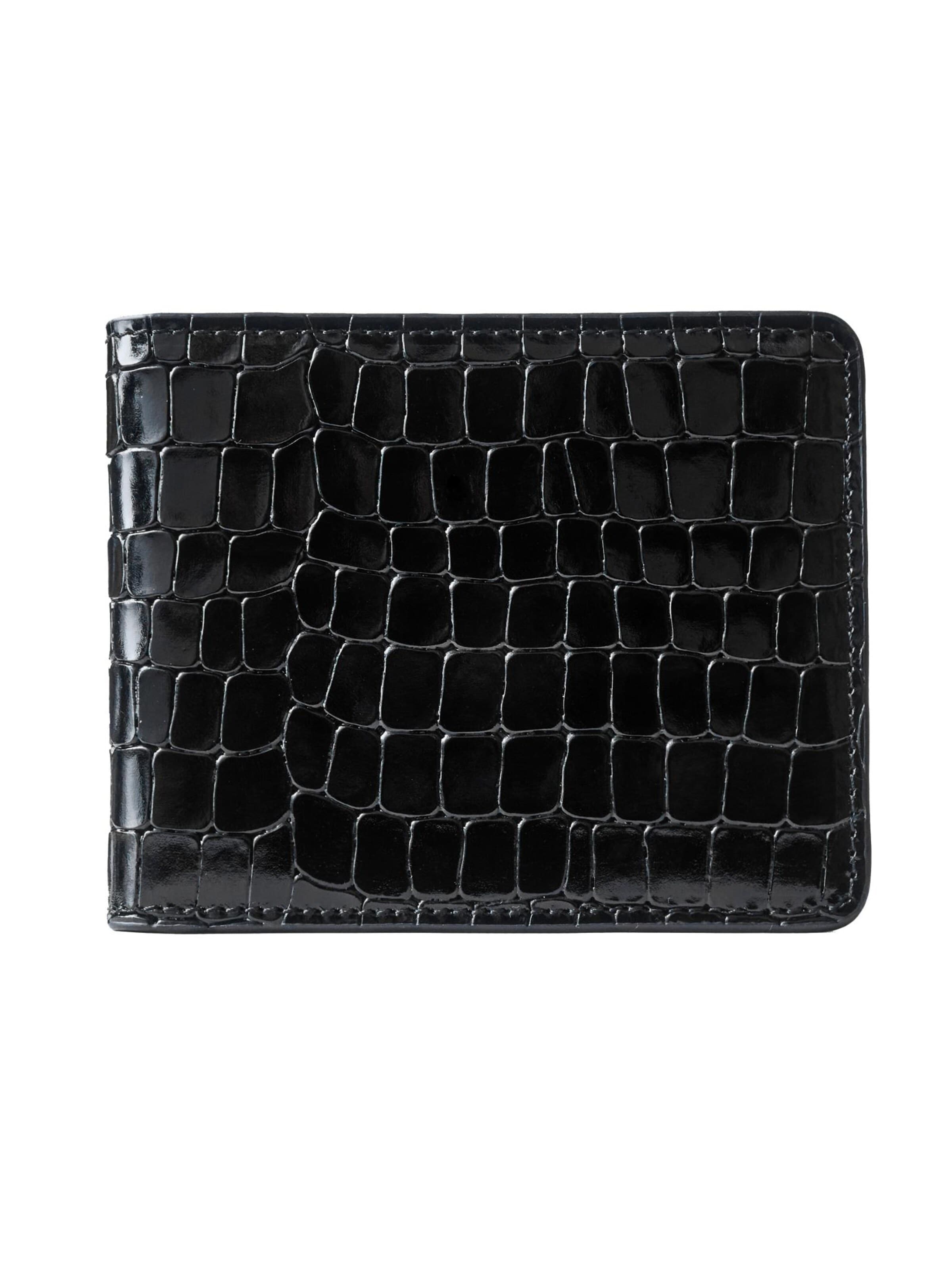 GT Collection Portemonnee 'Croc Prestige' in Zwart: voorkant