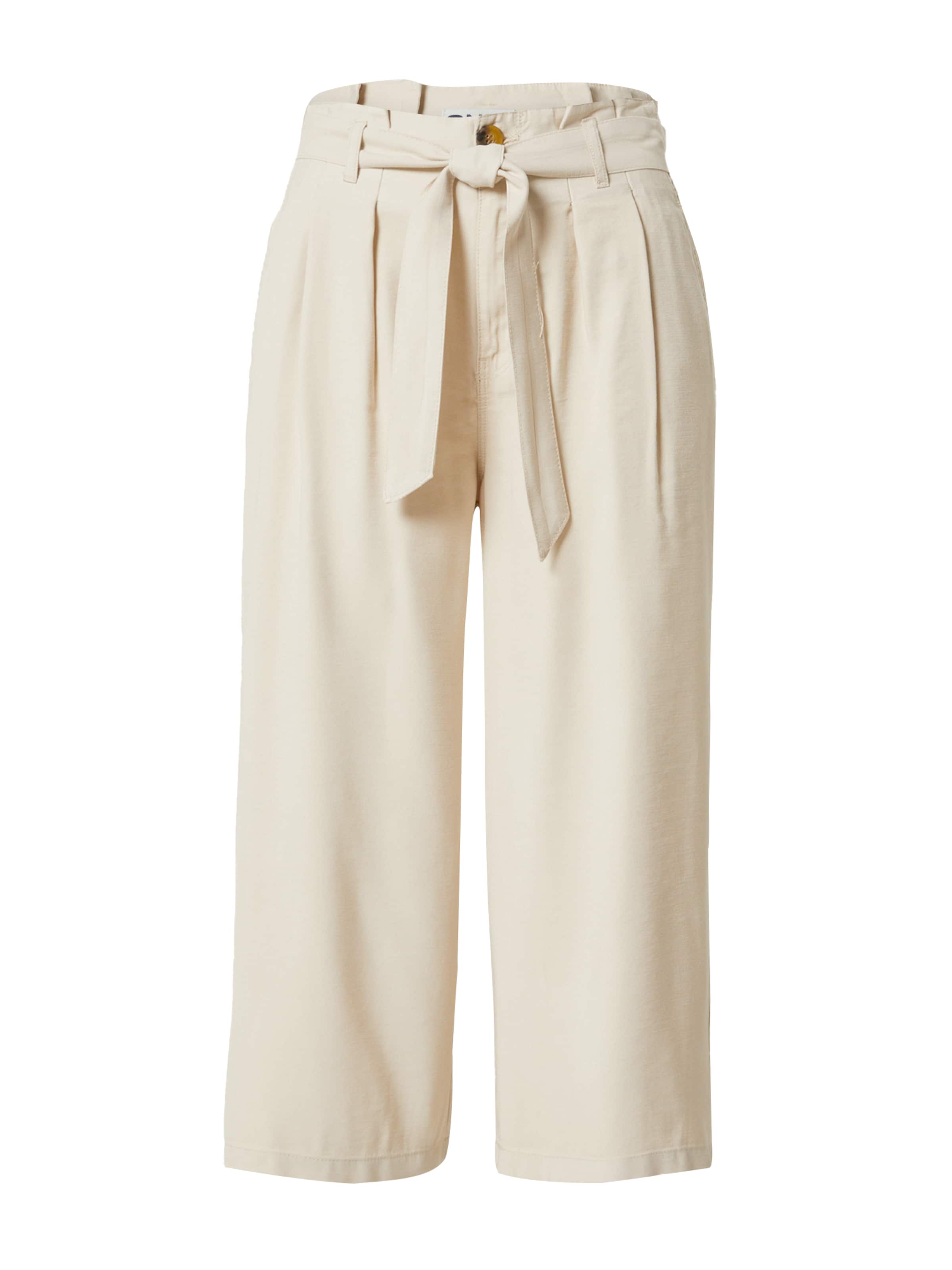 ONLY - Pierna ancha Pantalón plisado 'Aminta' en beige: frente