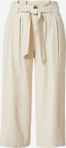 Wide leg Pantaloni con pieghe 'Aminta' di ONLY in beige: frontale