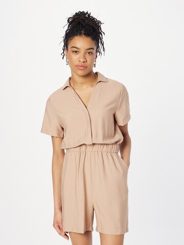 ICHI Jumpsuit 'CADOVA' i beige: framsida