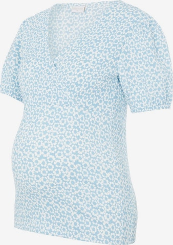 MAMALICIOUS Shirt 'Flora' in Blauw: voorkant